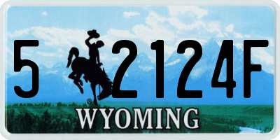 WY license plate 52124F
