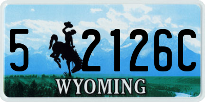 WY license plate 52126C