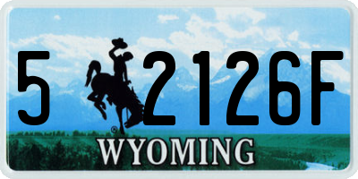 WY license plate 52126F