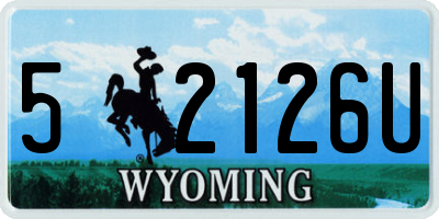 WY license plate 52126U