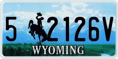 WY license plate 52126V