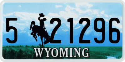 WY license plate 521296