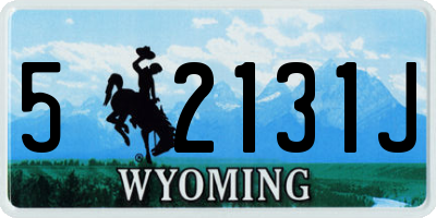 WY license plate 52131J