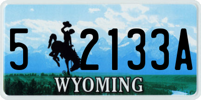 WY license plate 52133A