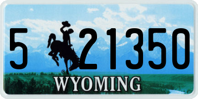 WY license plate 521350