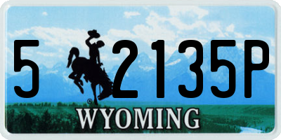 WY license plate 52135P