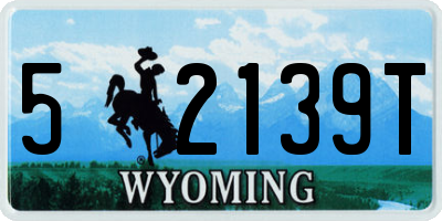 WY license plate 52139T