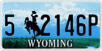 WY license plate 52146P