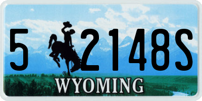 WY license plate 52148S