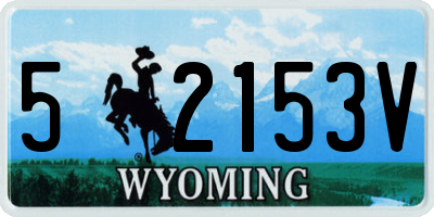 WY license plate 52153V