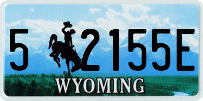 WY license plate 52155E