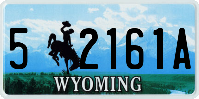 WY license plate 52161A