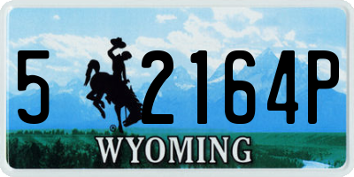 WY license plate 52164P