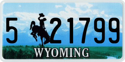 WY license plate 521799