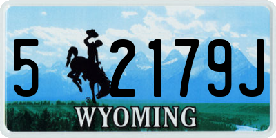 WY license plate 52179J