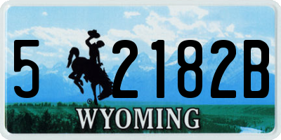 WY license plate 52182B
