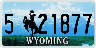 WY license plate 521877