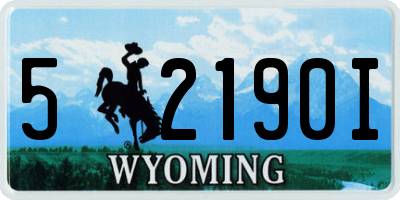 WY license plate 52190I