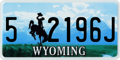 WY license plate 52196J