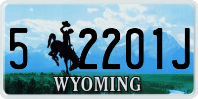 WY license plate 52201J
