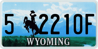WY license plate 52210F