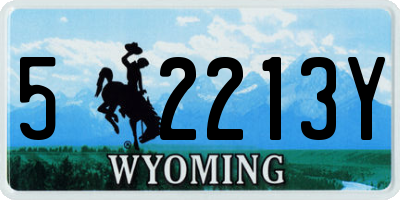 WY license plate 52213Y
