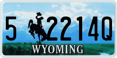 WY license plate 52214Q