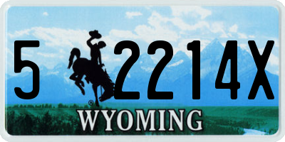WY license plate 52214X