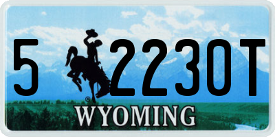 WY license plate 52230T