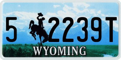 WY license plate 52239T