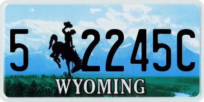 WY license plate 52245C