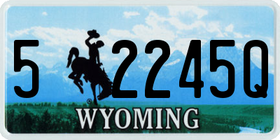 WY license plate 52245Q