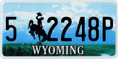 WY license plate 52248P