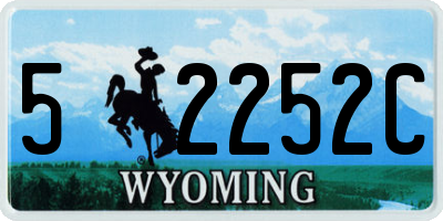 WY license plate 52252C