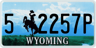 WY license plate 52257P