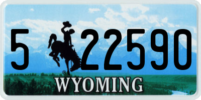 WY license plate 522590