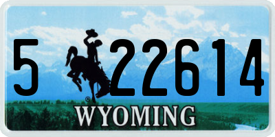 WY license plate 522614