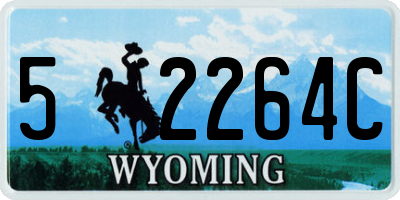 WY license plate 52264C