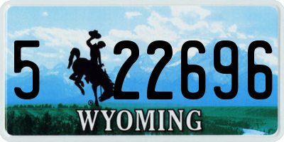 WY license plate 522696
