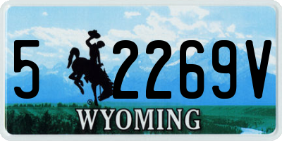 WY license plate 52269V