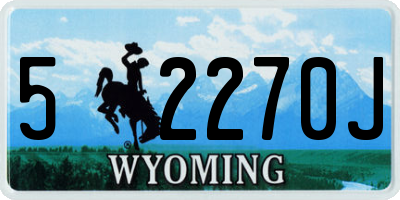 WY license plate 52270J