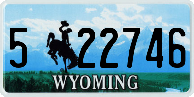 WY license plate 522746