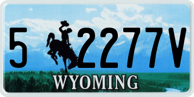 WY license plate 52277V