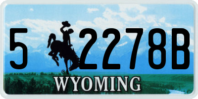 WY license plate 52278B