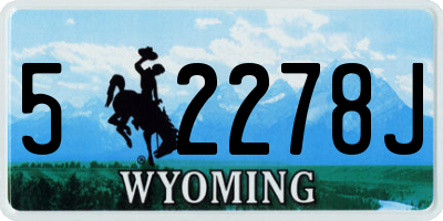 WY license plate 52278J