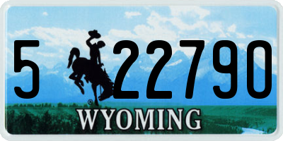 WY license plate 52279O