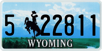 WY license plate 522811