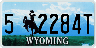 WY license plate 52284T