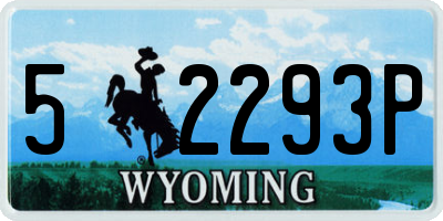 WY license plate 52293P