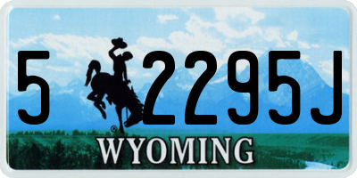 WY license plate 52295J